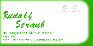 rudolf straub business card